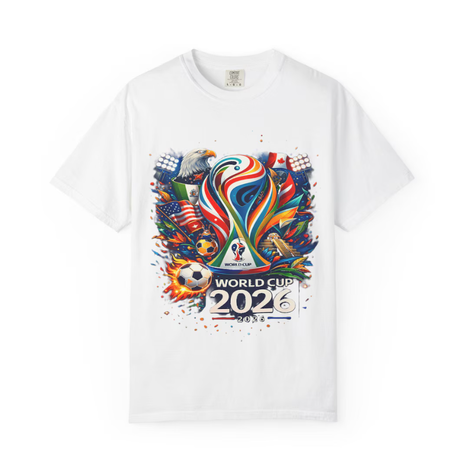 World Cup 2026 Tee, Canada Mexico USA, Football Fan Gift