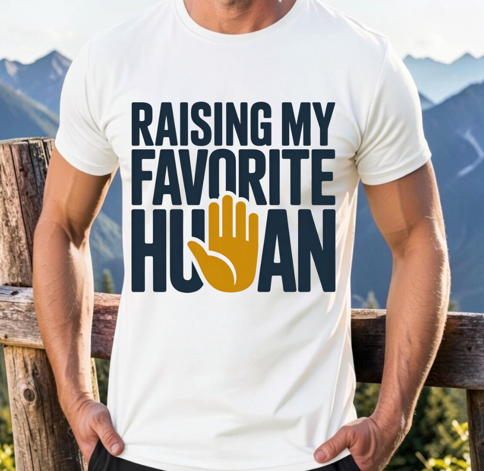 Raising My Favorite Human PNG Bundle – Funny Dad T-Shirt Design, Father’s Day Sublimation Digital Download