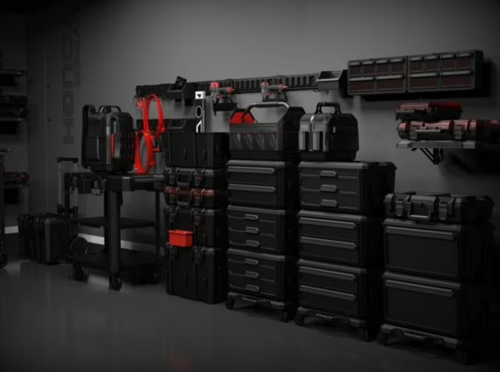Hyper Tough Hyper Stack Middle Tool Storage Chest – Heavy-Duty, Stackable Organizer