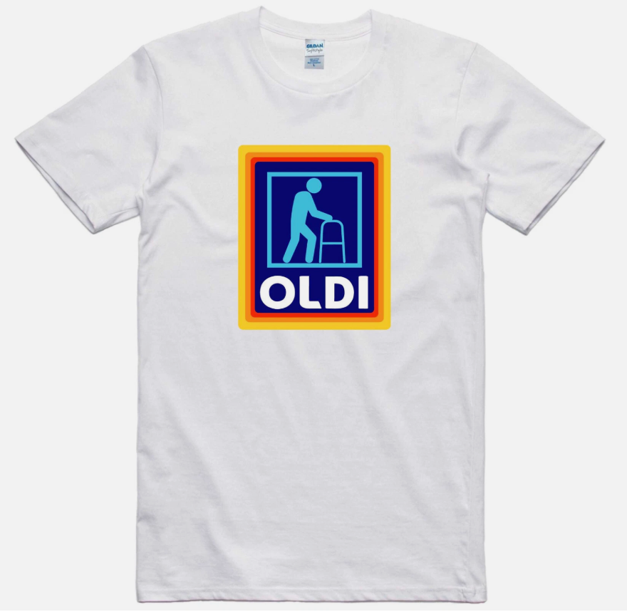 Fathers Day Mens Funny T-Shirt Oldi Parody Gift For Dad Regular Fit
