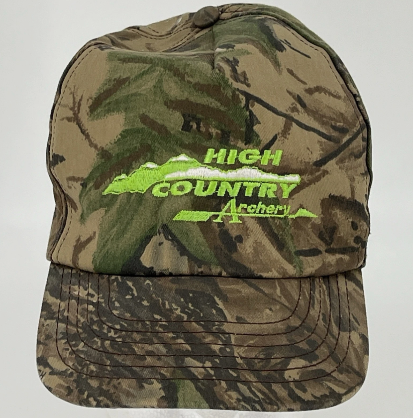 High Country Archery Hat - VTG 90s Y2K SnapBack RealTree Camouflage Cap - USA