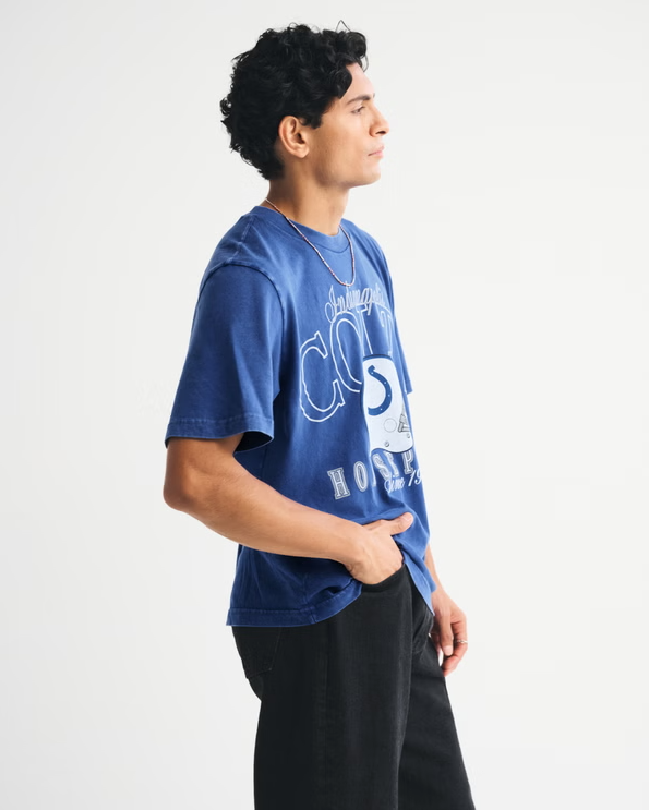 Indianapolis Colts Vintage Inspired Graphic Tee - Vintage NFL Fan Shirt