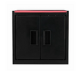 Hyper Tough Mini Tool Cabinet – 11.6-Inch Steel Storage Cabinet, Black, Double Doors & Non-Slip Top Mat