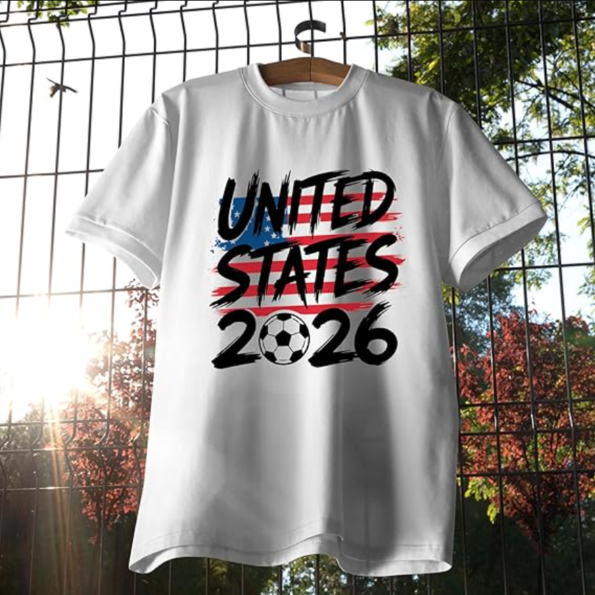 United States 2026 Soccer Shirt USA Flag Soccer Graphic Tee for Fans