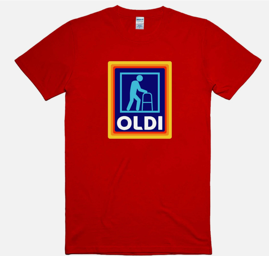 Fathers Day Mens Funny T-Shirt Oldi Parody Gift For Dad Regular Fit