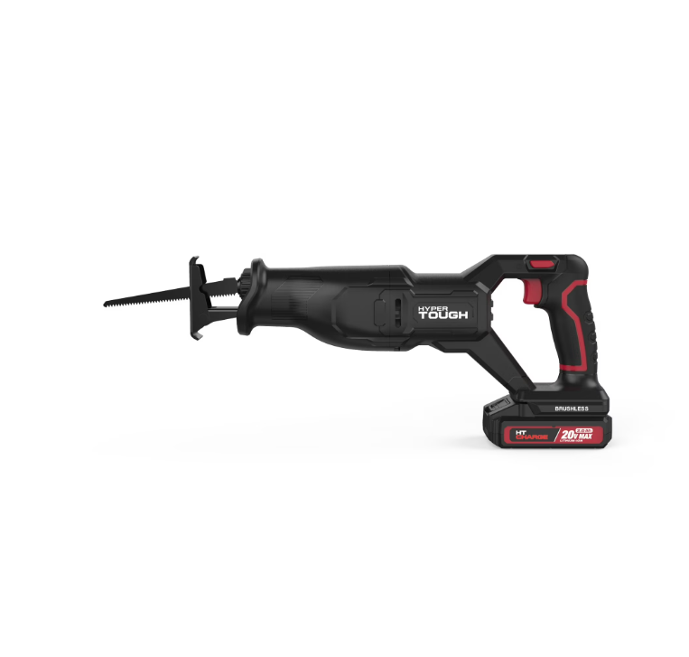 Hyper Tough 20V Brushless Reciprocating Saw, with 2.0Ah Battery Pack and Standard Charger, 43010.1