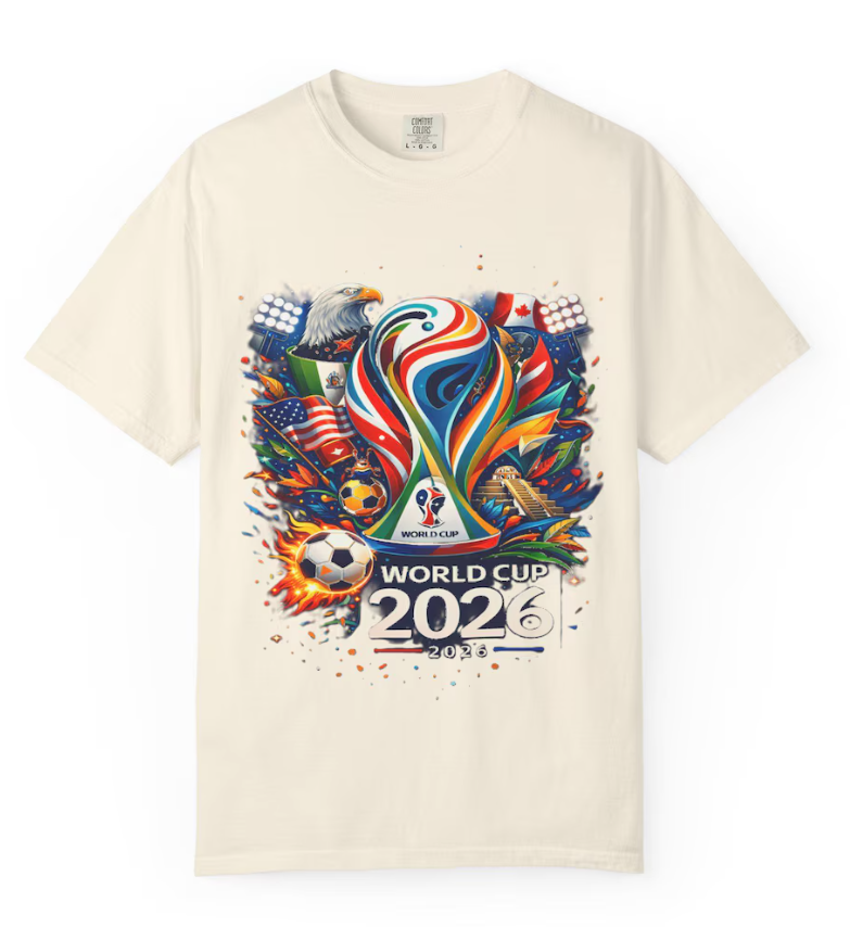 World Cup 2026 Tee, Canada Mexico USA, Football Fan Gift