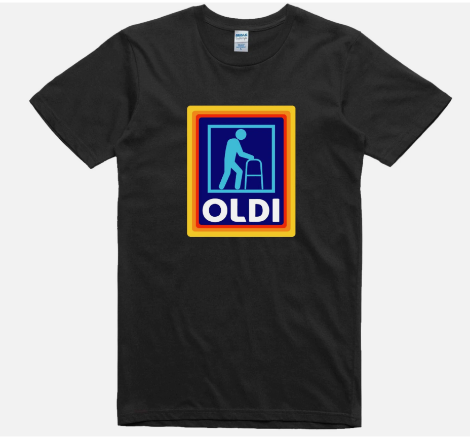 Fathers Day Mens Funny T-Shirt Oldi Parody Gift For Dad Regular Fit