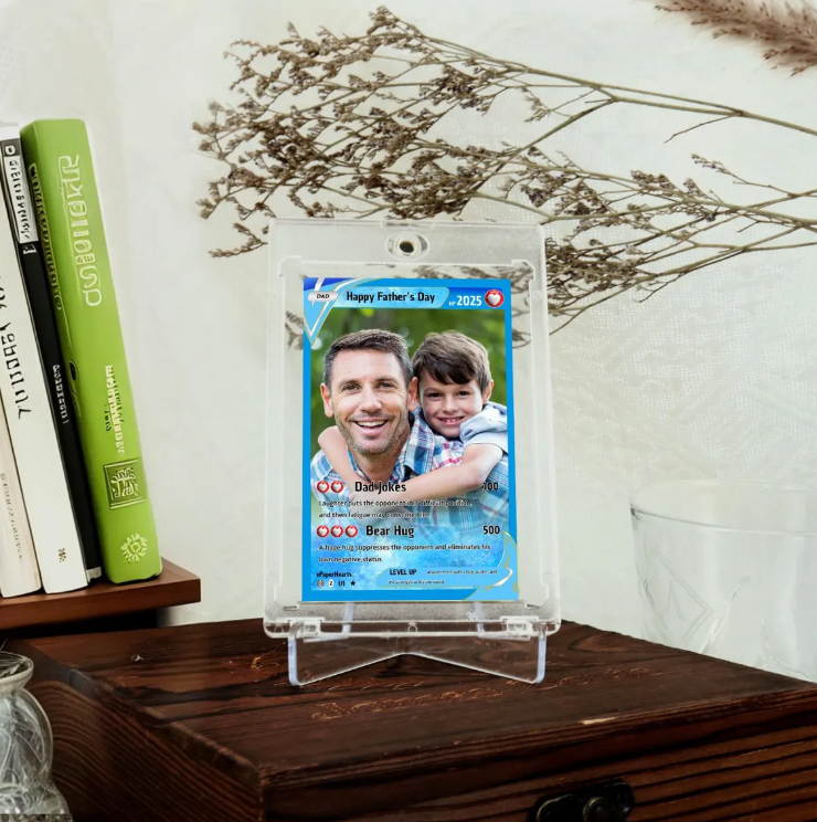 Custom Pokemon Card,Dad Wallet Card,Custom Anime Card,Present from Kids,Gamer Husband Gift,Pokemon Anniversary,Gamer Dad Gift,New Dad Gift