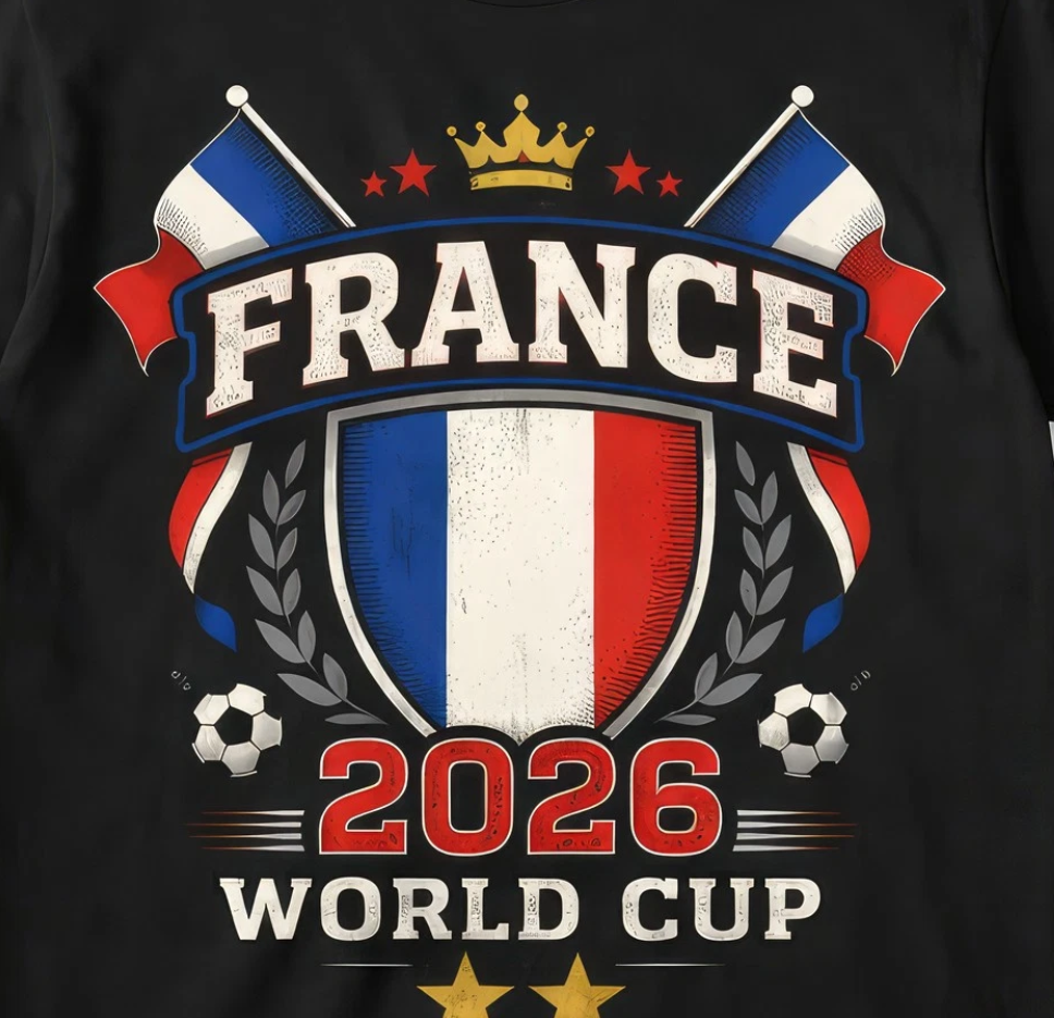 France 2026 World Cup Shirt Soccer Fan French Flag Football Tee