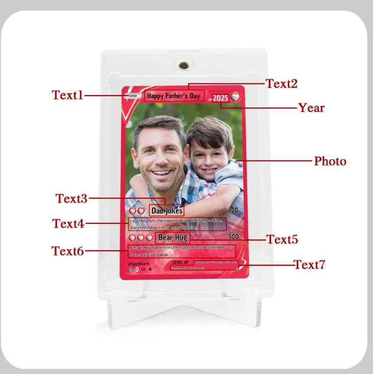 Custom Pokemon Card,Dad Wallet Card,Custom Anime Card,Present from Kids,Gamer Husband Gift,Pokemon Anniversary,Gamer Dad Gift,New Dad Gift