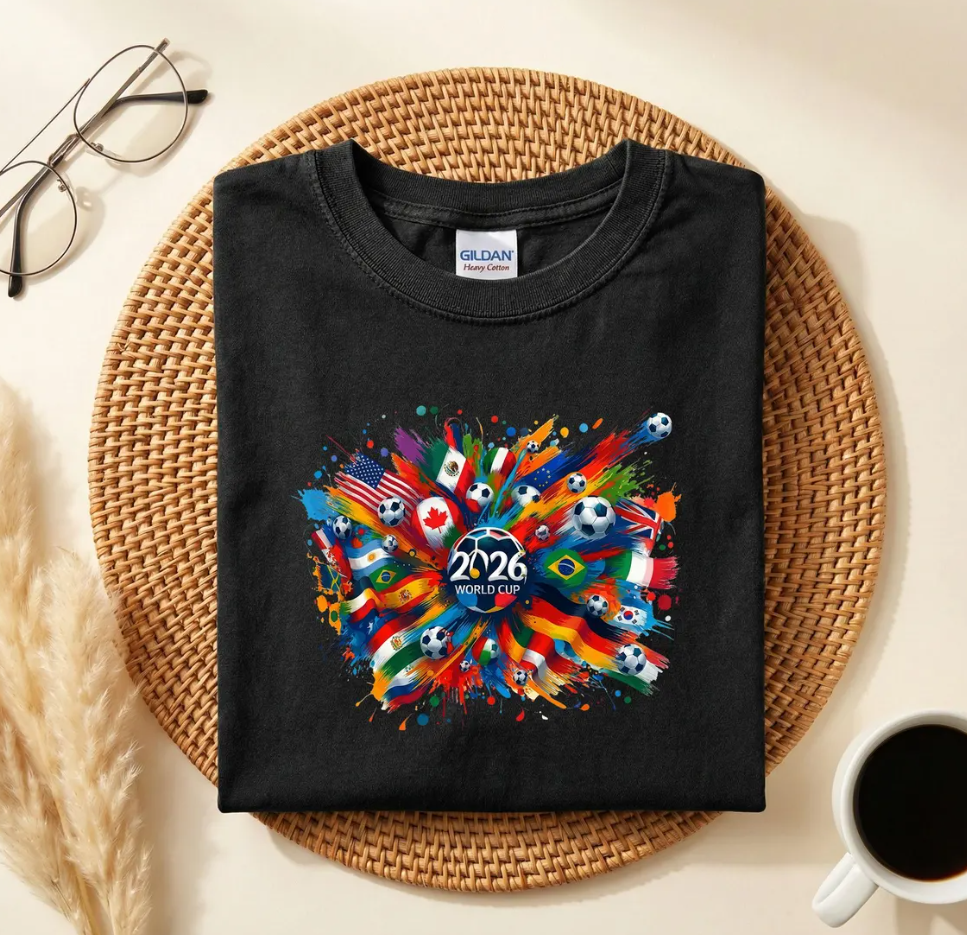 2026 World Cup T-Shirt, FIFA World Cup 2026 Soccer Shirt, World Cup Nations Flag Shirt, Soccer Lover Gift