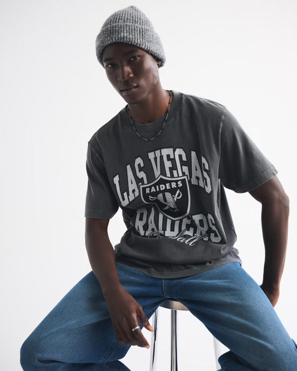 Las Vegas Raiders Vintage Inspired Graphic Tee - Vintage NFL Fan Shirt