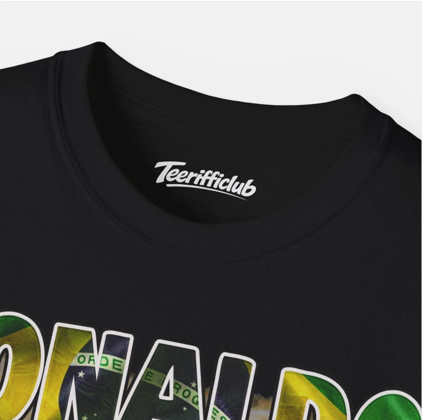 Ronaldo Fenomeno Brazil T Shirt Soccer Football Legend World Cup Graphic Tee