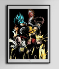 Famous Anime Characters Art canvas poster wall art home decor