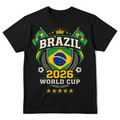 Brazil 2026 World Cup Shirt Soccer Fan Brazilian Flag Football Tee