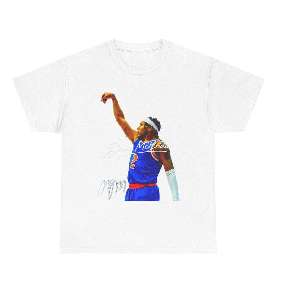 Deuce McBride New York T Shirt Autograph Edition Basketball Player Tee