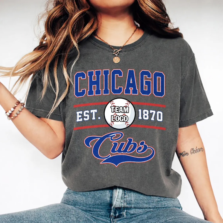 Chicago Baseball Shirt Vintage Sports Tee, Cubs Baseball Fan Shirt, Retro Baseball Tee, Game Day Shirt, Baseball Lover Gift