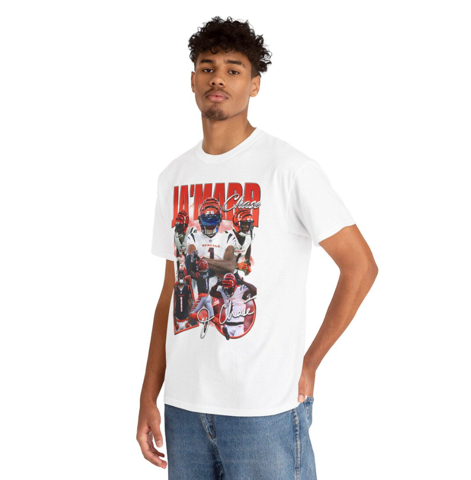 JaMarr Chase v2 Cincinnati Chad Johnson Ocho Cinco Carson Palmer AJ Green Andy Dalton Geno Atkins Terrell Owens Joe Burrow Boomer NFL Shirt