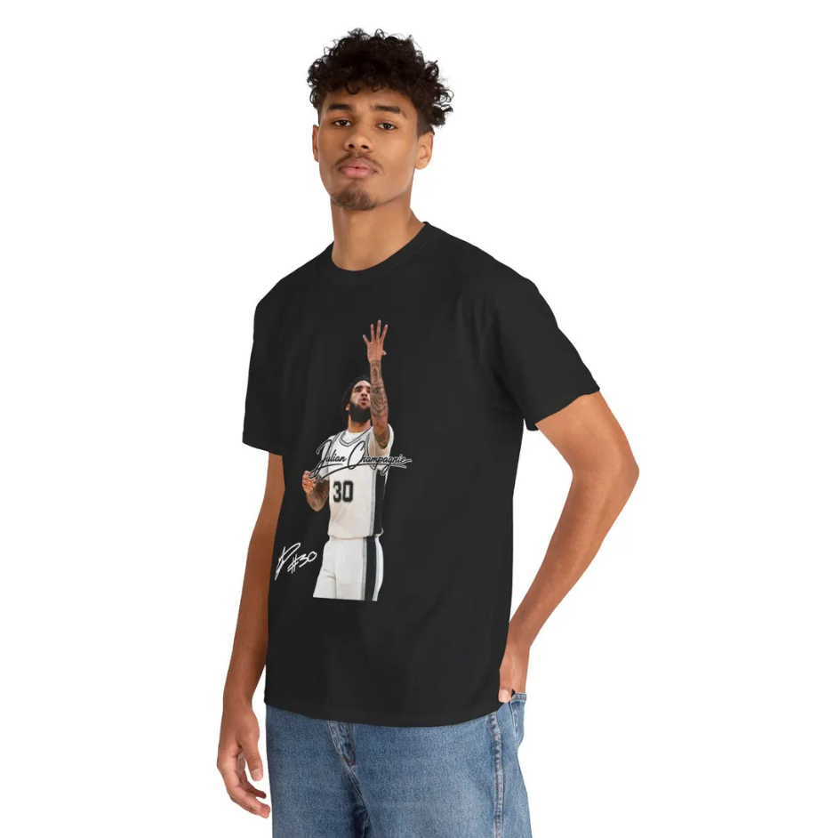 Julian Champagnie San Antonio T Shirt Autograph Edition