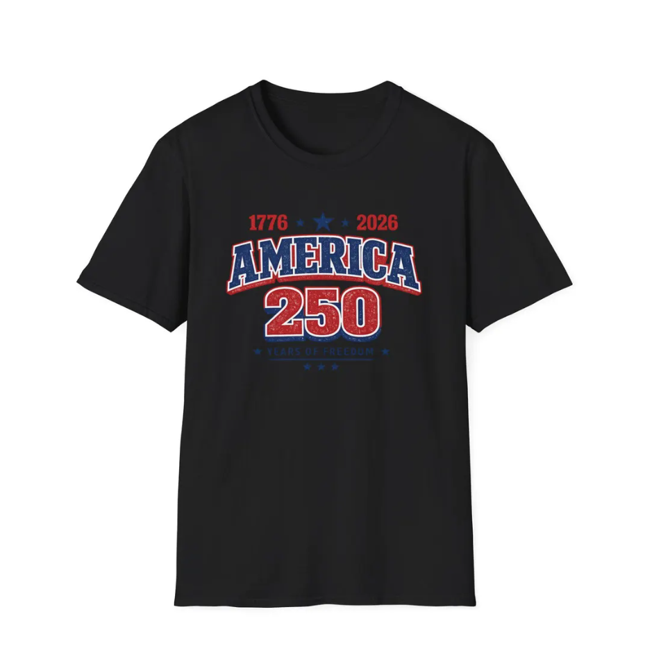 America 250 Years of Freedom T-Shirt 1776-2026 Patriotic Anniversary Tee