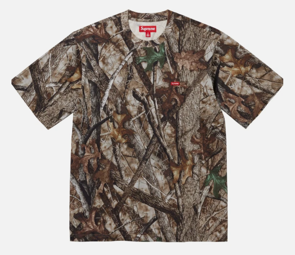 Supreme Small Box Logo Tee FW24 TrueTimber HTC Fall Camo Size Large IN HAND