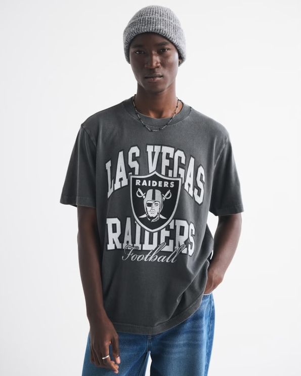 Las Vegas Raiders Vintage Inspired Graphic Tee - Vintage NFL Fan Shirt