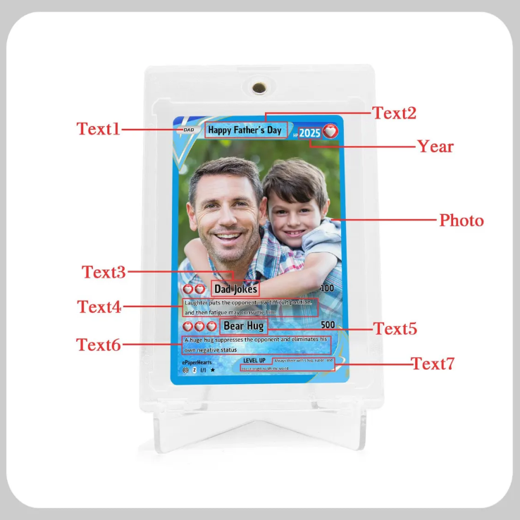 Custom Pokemon Card,Dad Wallet Card,Custom Anime Card,Present from Kids,Gamer Husband Gift,Pokemon Anniversary,Gamer Dad Gift,New Dad Gift