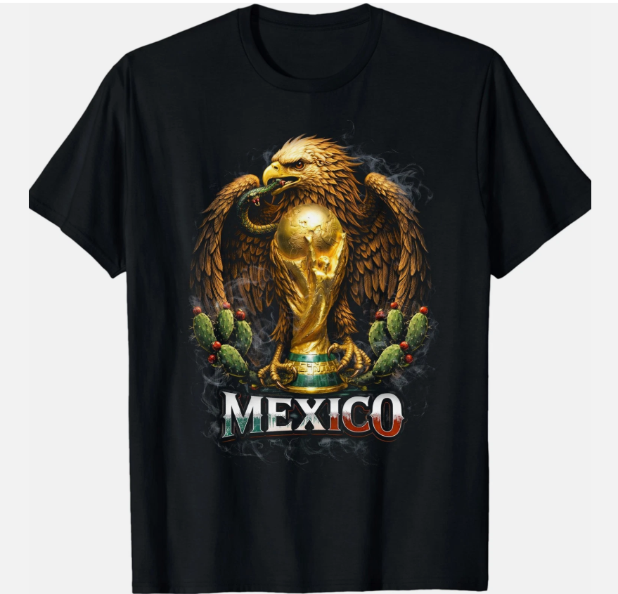 Mexico Eagle World Cup Trophy T-Shirt | COPA DEL MUNDO-MUNDIAL