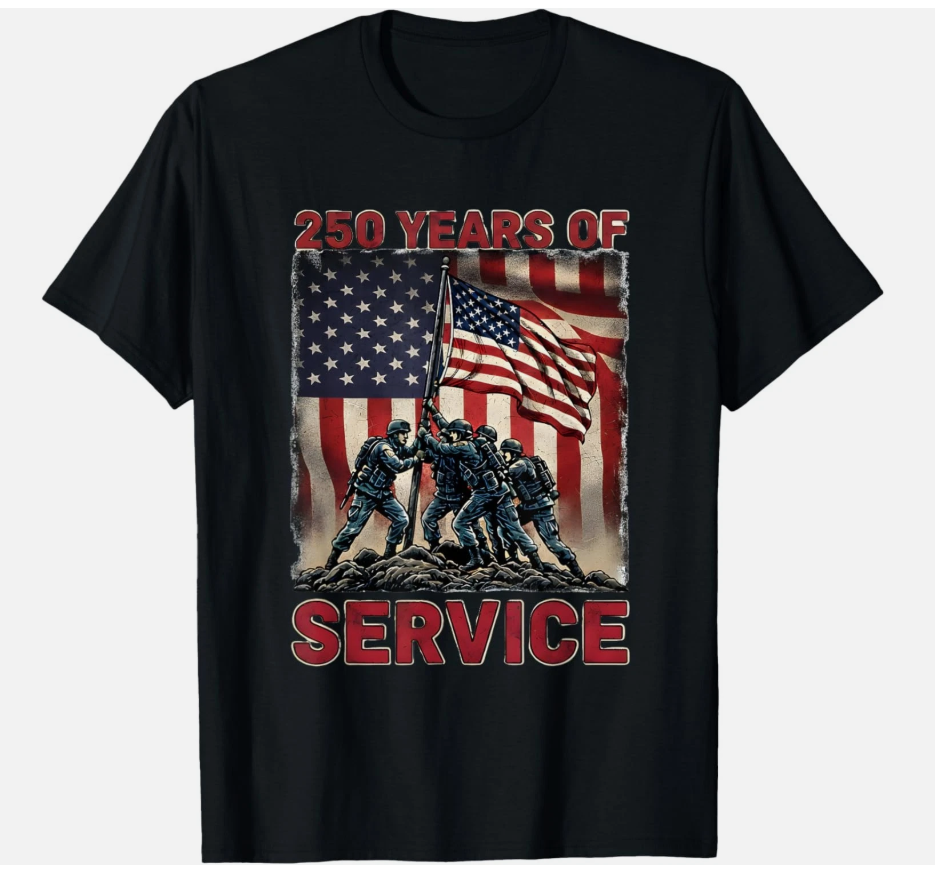 Service 250 Years 1776-2026 250th Birthday T-Shirt unisex T-Shirt