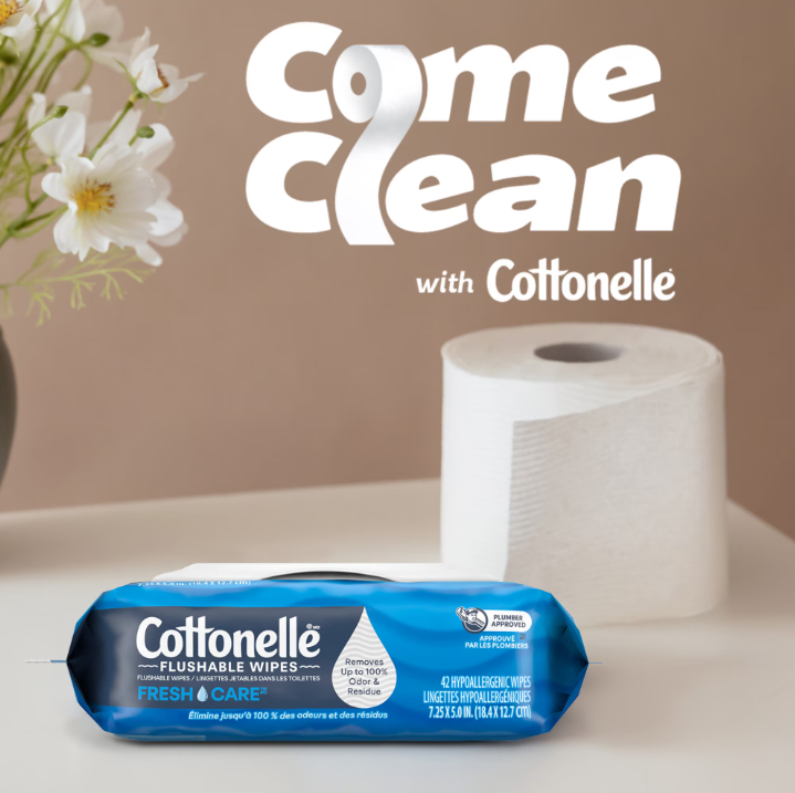 Cottonelle Ultra Clean Toilet Paper, Strong Toilet Tissue, 36 Mega Rolls