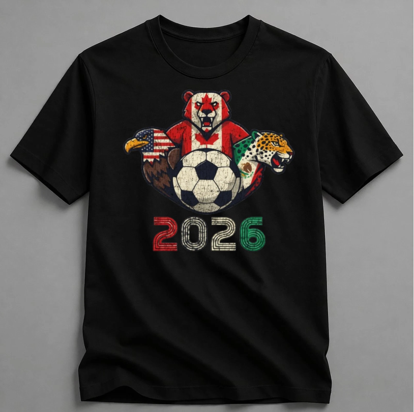 Fifa World Cup 2026 T-Shirt Soccer Graphic Tee USA Football, World cup 2026