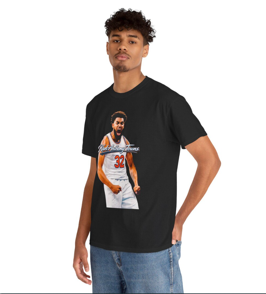 Karl Anthony Towns New York T Shirt Basketball Graphic Tee