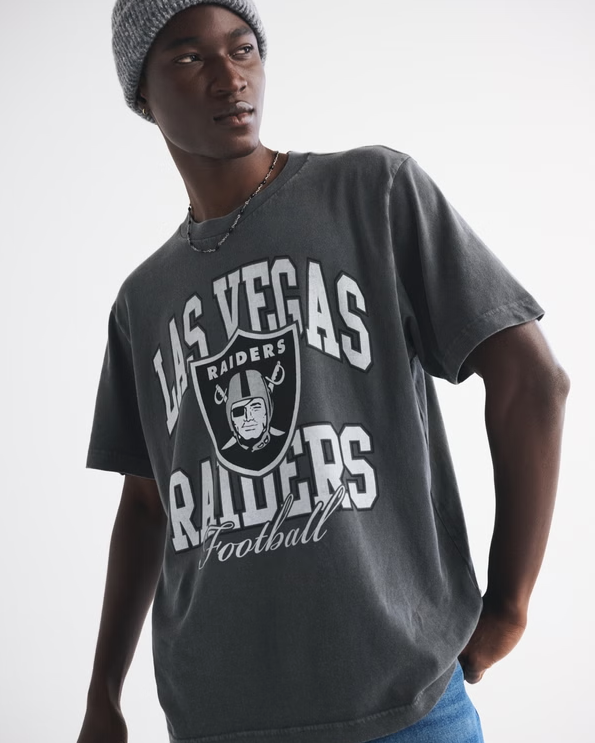 Las Vegas Raiders Vintage Inspired Graphic Tee - Vintage NFL Fan Shirt