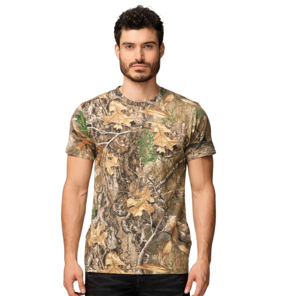 Realtree Camo T-Shirt: Cotton-Poly Blend, Outdoor Wear