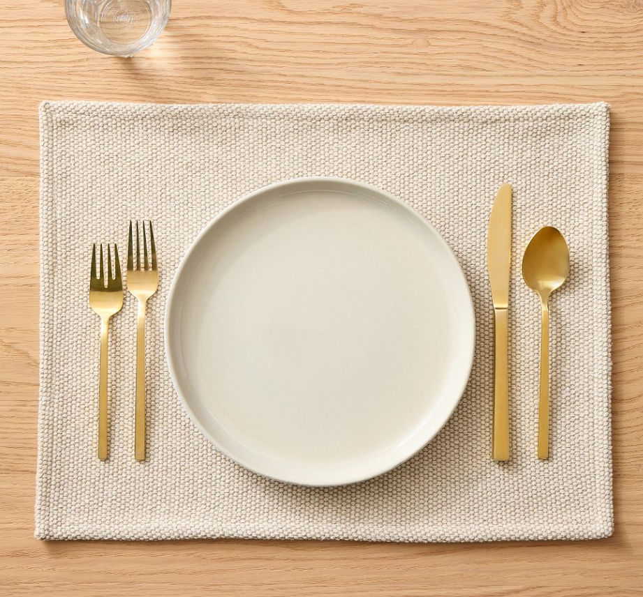 Textured Canvas Cotton Placemat Sets
