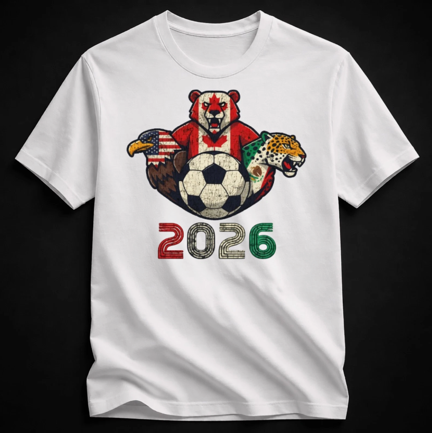 Fifa World Cup 2026 T-Shirt Soccer Graphic Tee USA Football, World cup 2026