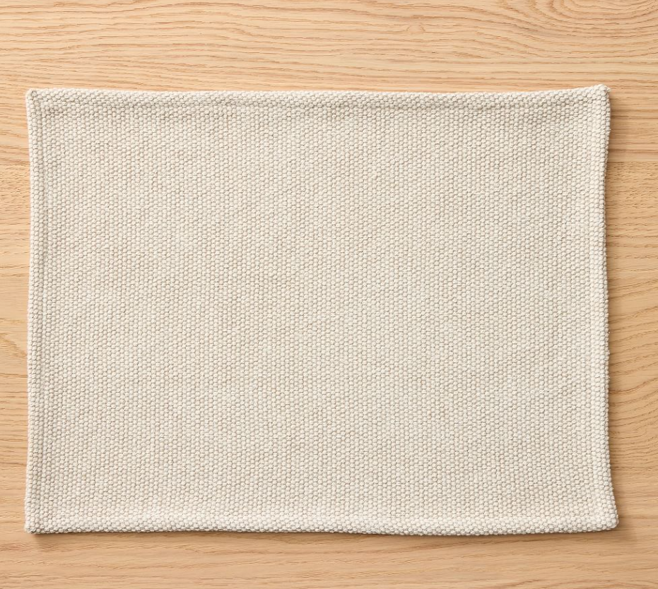 Textured Canvas Cotton Placemat Sets
