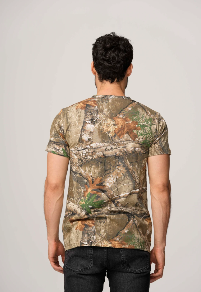Realtree Camo T-Shirt: Cotton-Poly Blend, Outdoor Wear