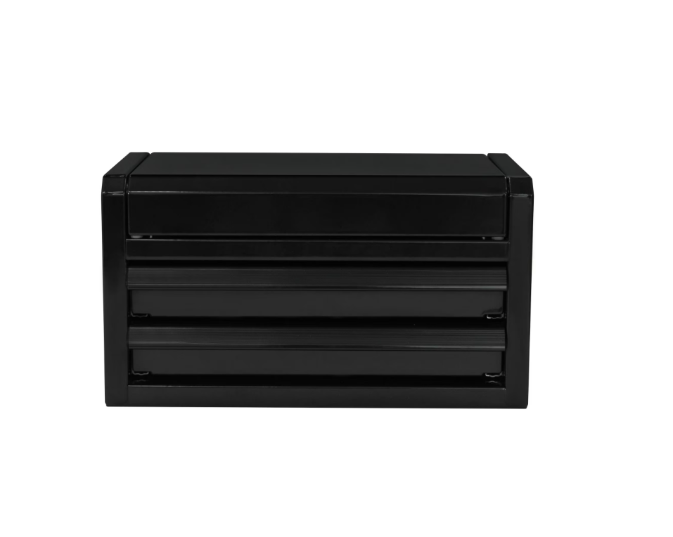 Hyper Tough Mini 10-Inch 2-Drawer Steel Toolbox – Black