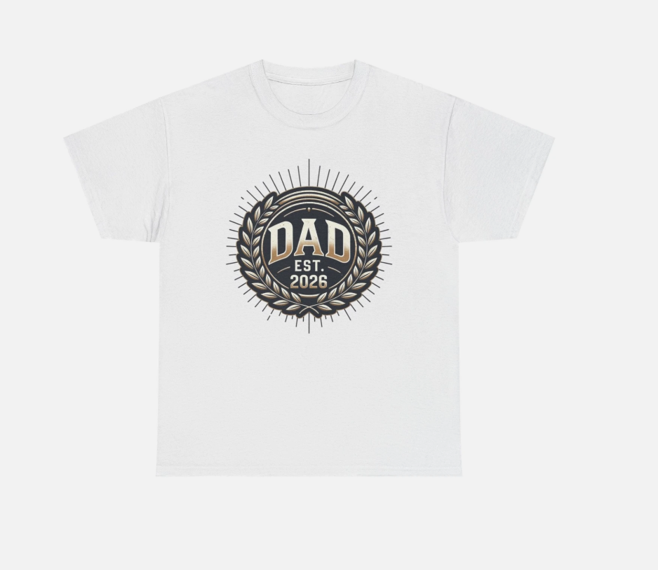 Dad Est. 2026 T-Shirt Father's Day, New Dad Tee