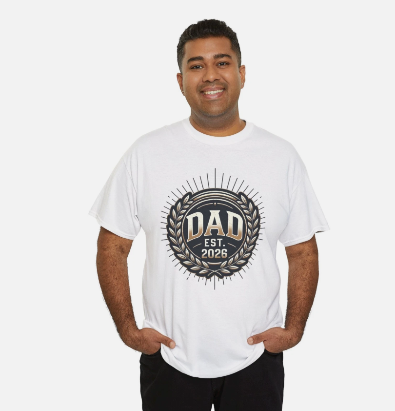 Dad Est. 2026 T-Shirt Father's Day, New Dad Tee
