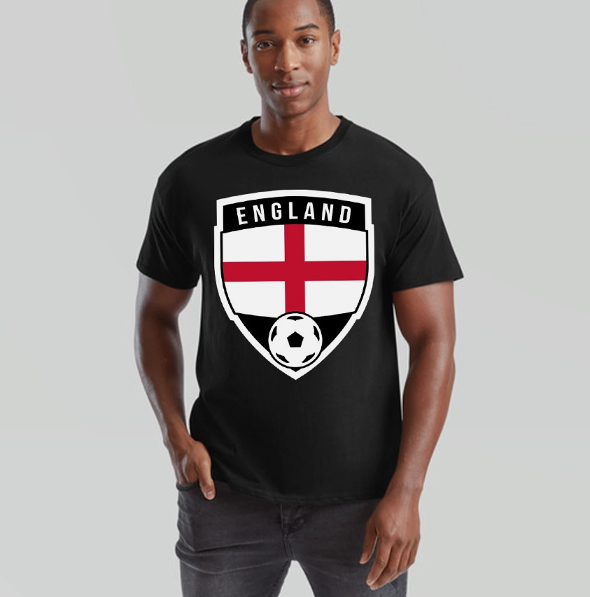 England Crest Unisex T Shirt Youth Kids Football Matchday Supporter Fan Gift Tee