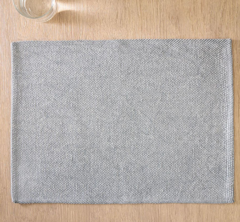 Textured Canvas Cotton Placemat Sets