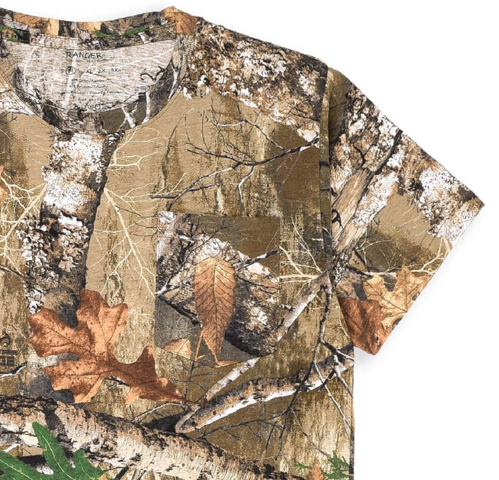 Realtree Camo T-Shirt: Cotton-Poly Blend, Outdoor Wear