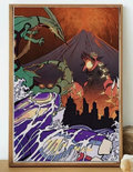 Rayquaza Vs Groudon PokeArt Canvas Poster Wall Art Home Decor