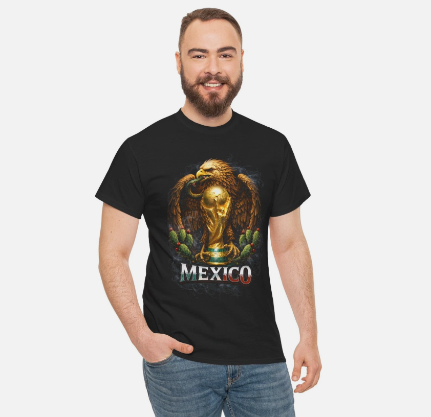 Mexico Eagle World Cup Trophy T-Shirt | COPA DEL MUNDO-MUNDIAL