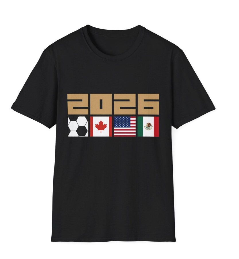 FIFA World Cup 2026 T-Shirt | USA Canada Mexico Soccer Fan Tee | WC2026 Gift | Unisex Football Shirt | football fan clothing