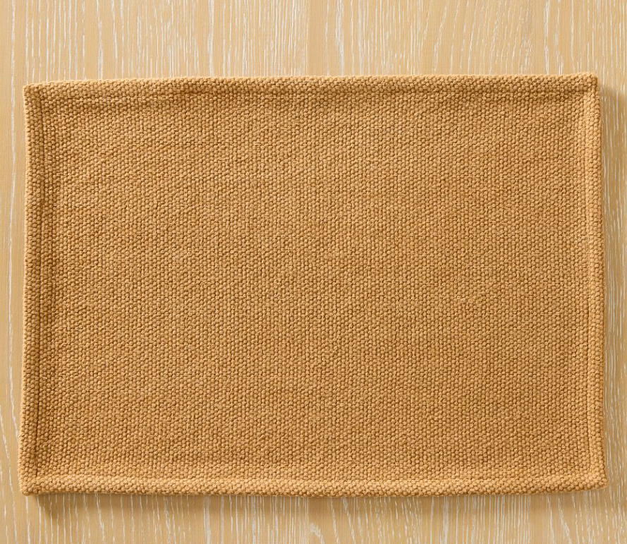 Textured Canvas Cotton Placemat Sets