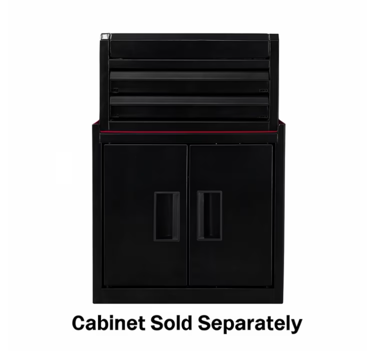 Hyper Tough Mini 10-Inch 2-Drawer Steel Toolbox – Black